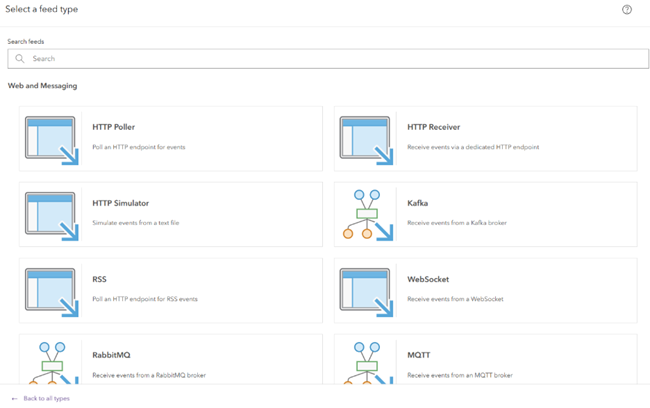 Web and Messaging HTTP feed types