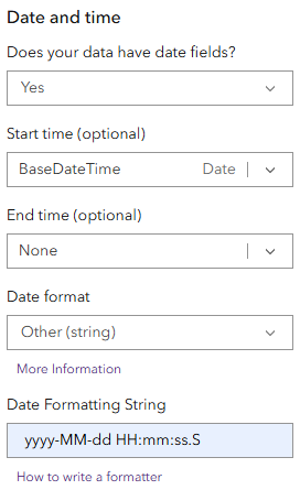 Date and time specifying string format time to be converted