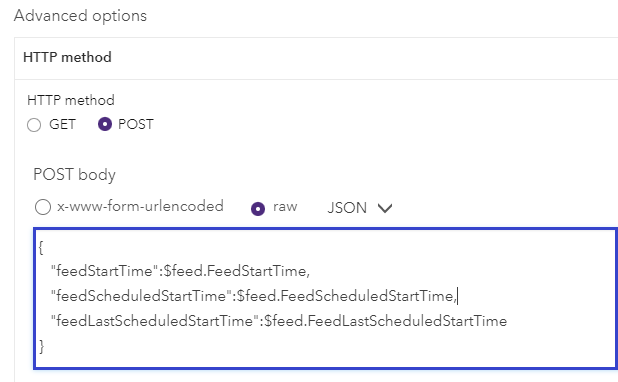Feed analytic variables and the time they represent