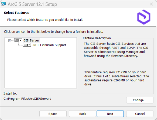 ArcGIS Server Select Features pane